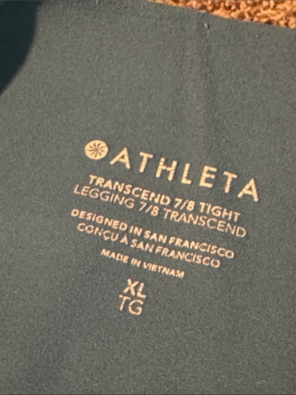 Athleta Transcend 7/8 Tight Leggings - Teal Blue